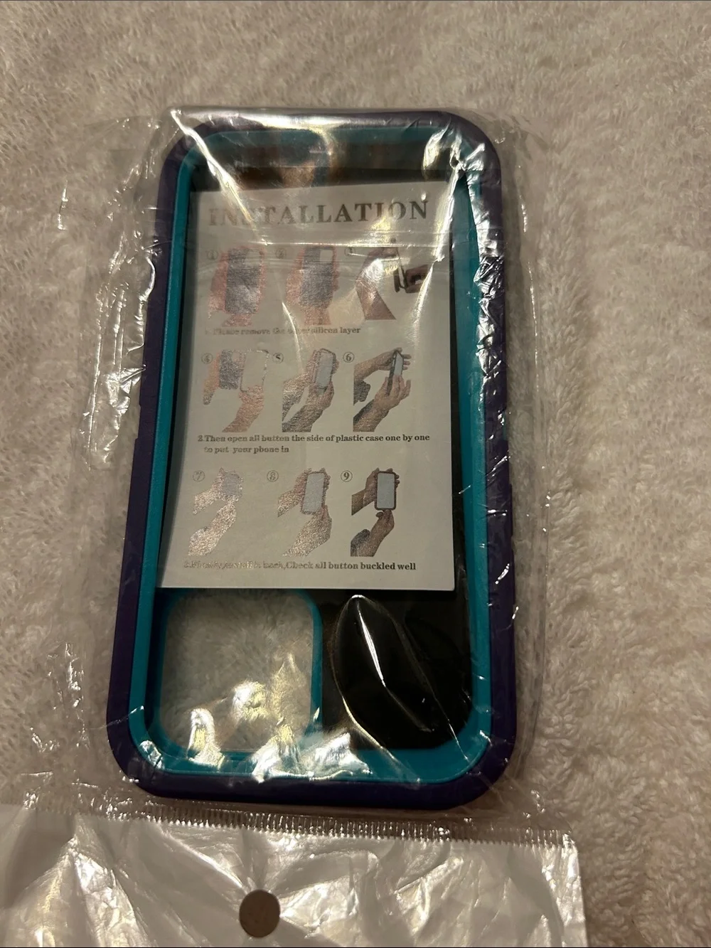 Purple & Teal Protective Phone Case - Unbranded